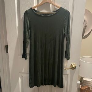H&M Dark Green Long Sleeve Dress